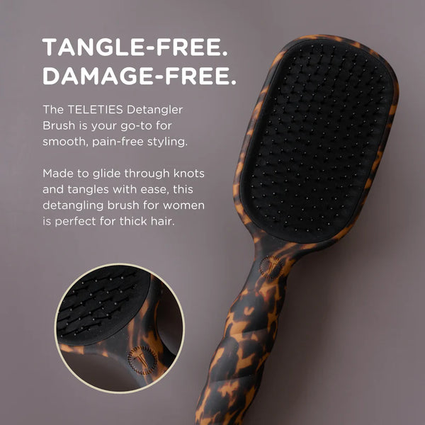 teleties detangler hair brush | thick hair