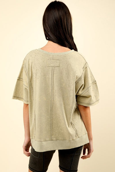 giving it my all washed top | sage