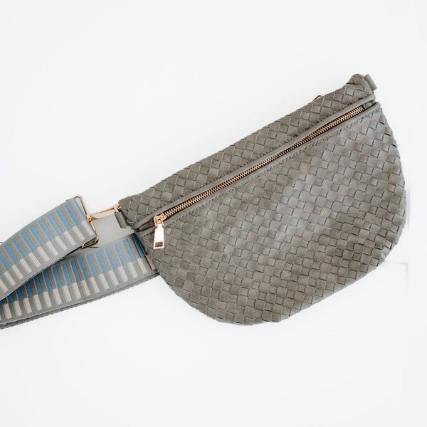 westlyn woven bum bag | gray