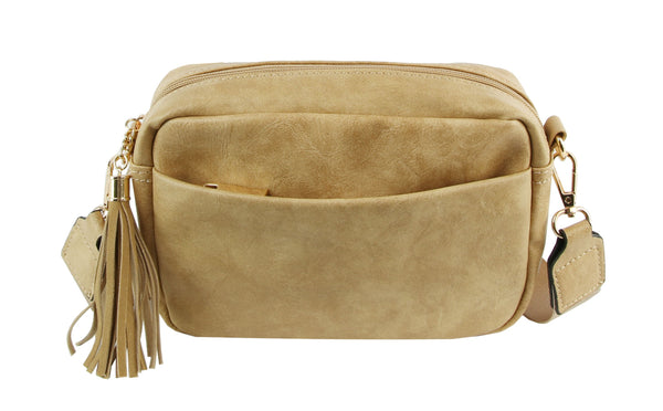 mini convertible crossbody bag | mocha