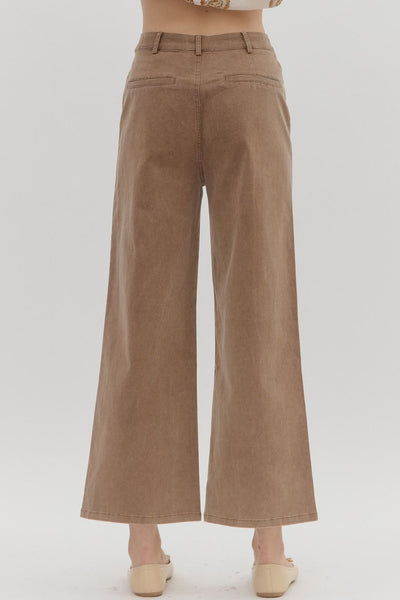 bennett high rise wide leg jeans | brown