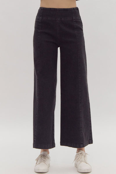 urban chic denim pants | black