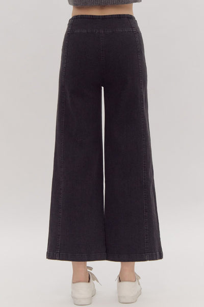 urban chic denim pants | black