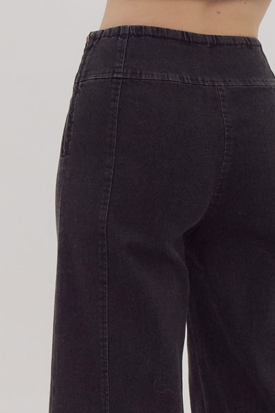 urban chic denim pants | black