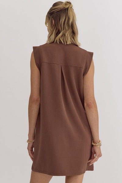 living in the now mini dress | espresso
