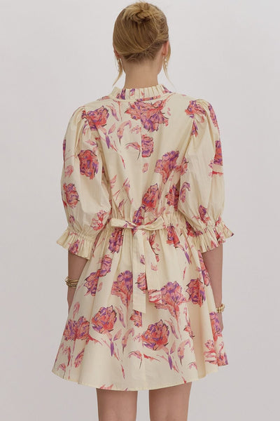 meadow muse floral dress | cream