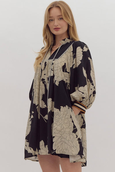 fixed on you floral dress | black