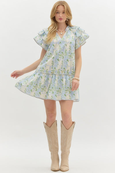 flirt for fun floral dress | blue