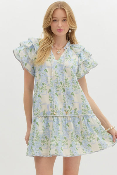 flirt for fun floral dress | blue
