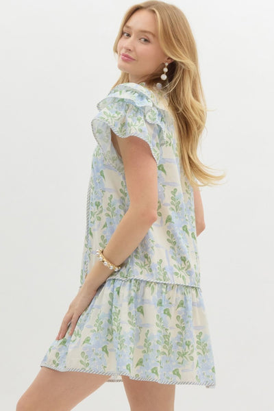 flirt for fun floral dress | blue