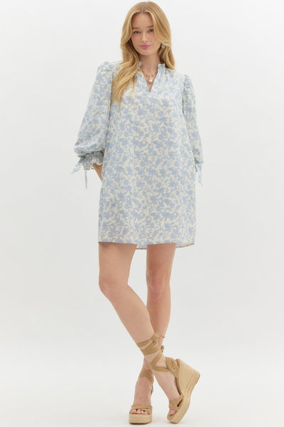 rooftop romance floral mini dress | blue