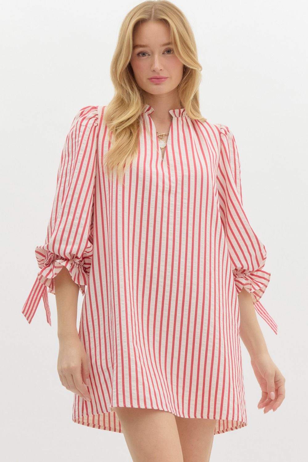 terrific timing striped seersucker dress