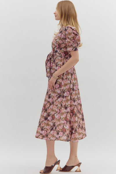 it comes easily floral maxi dress | mauve