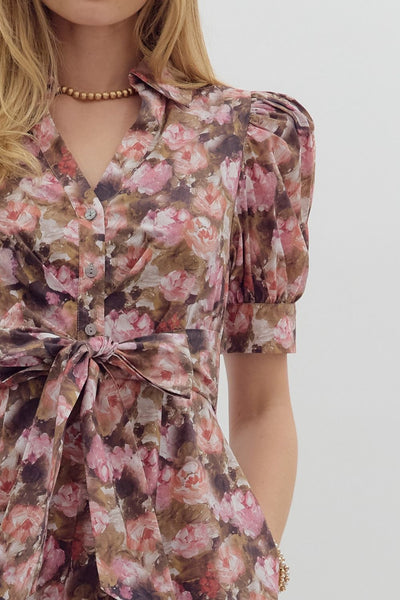 it comes easily floral maxi dress | mauve
