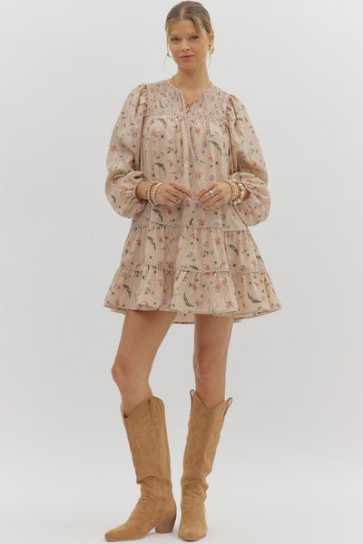dreamt of this moment floral dress | ecru