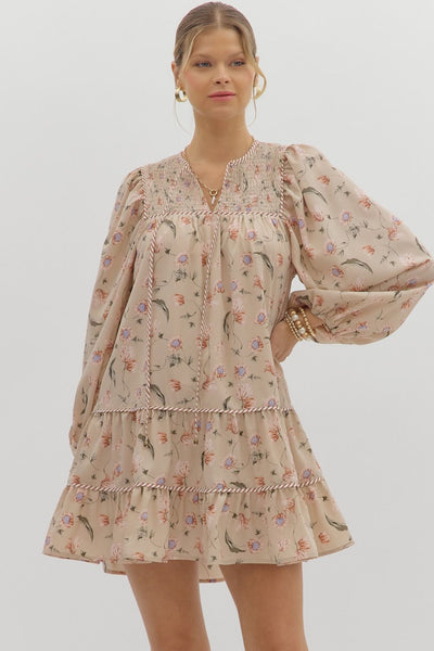 dreamt of this moment floral dress | ecru