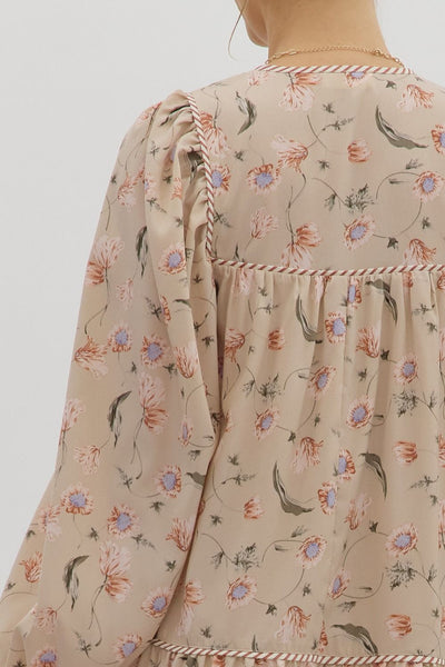 dreamt of this moment floral dress | ecru