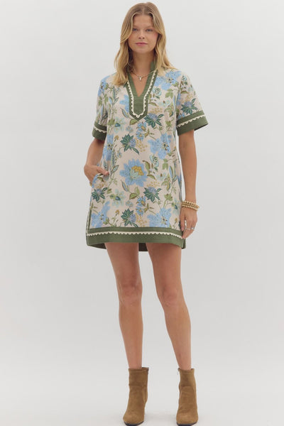 makes perfect sense floral dress | ecru