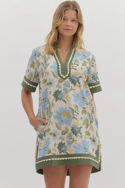 makes perfect sense floral dress | ecru