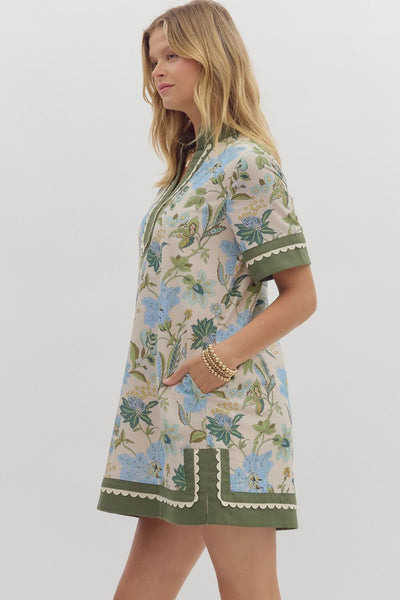 makes perfect sense floral dress | ecru