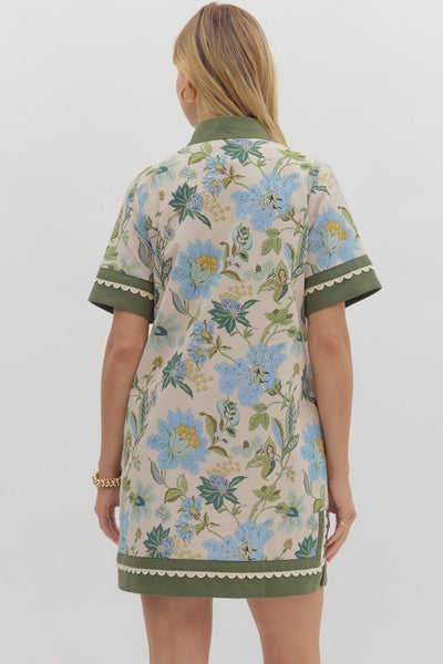 makes perfect sense floral dress | ecru