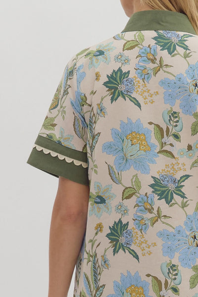 makes perfect sense floral dress | ecru