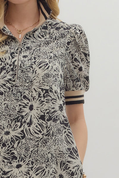 more than perfect puff sleeve dress | balck