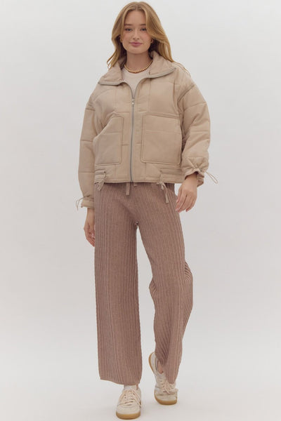 wide open spaces quilted jacket | bone