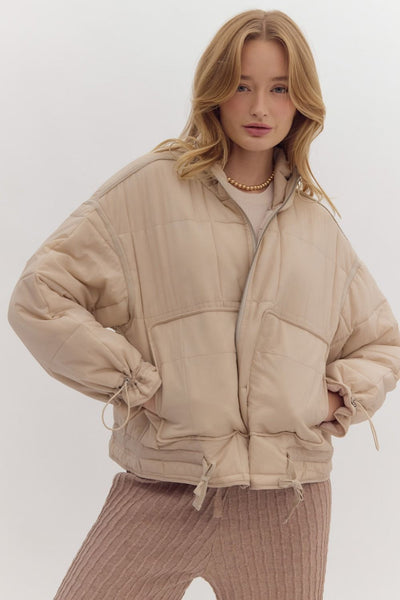 wide open spaces quilted jacket | bone