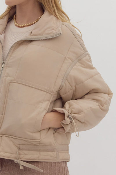 wide open spaces quilted jacket | bone