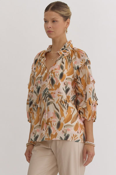 dazzling daybreak abstract top | rust
