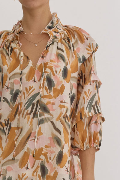 dazzling daybreak abstract top | rust