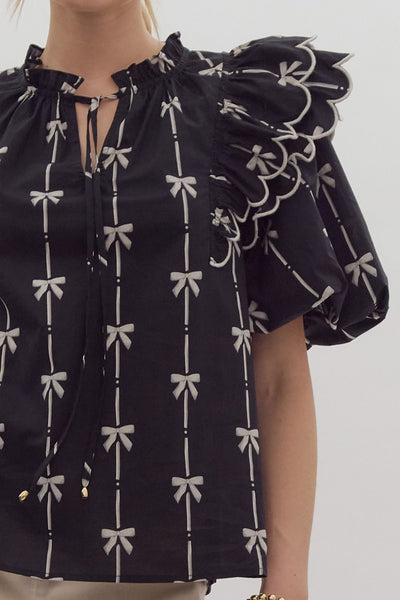 simply desirable bow top | black