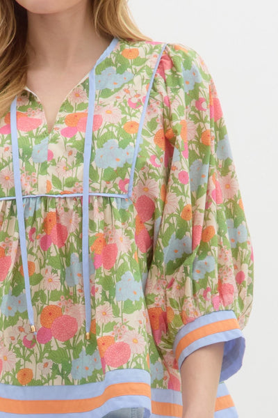 blossoming love floral top | marigold