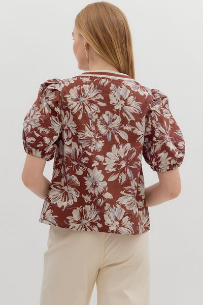 love me maybe floral top | wine