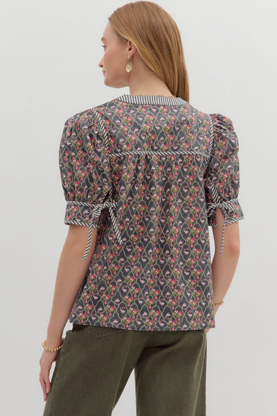 find your pace floral top | midnight