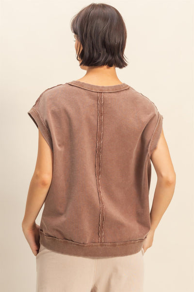 southern sunset mineral wash top | chestnut