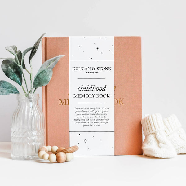 Childhood Memory Book for New Mom | Blue