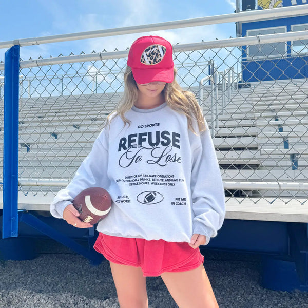 refuse to lose inside out sweatshirt | heather grey