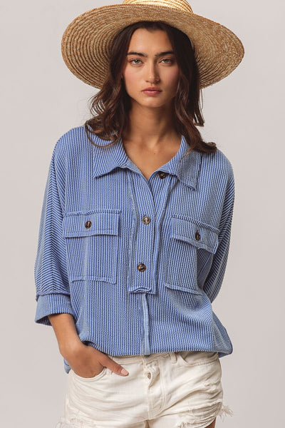 always a classic ribbed top | denim