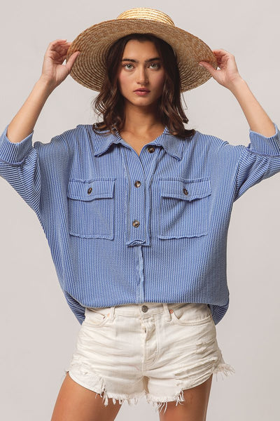 always a classic ribbed top | denim