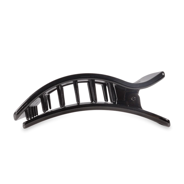 teleties rectangle flat clip, large | jet black