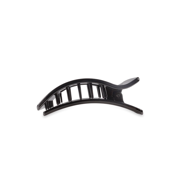 teleties rectangle flat clip, small | jet black
