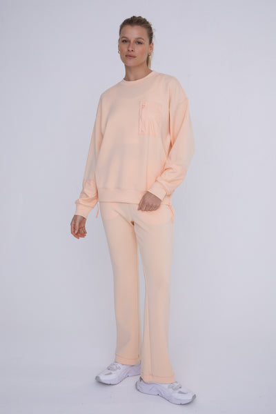 never let go high-waist pants | light peach