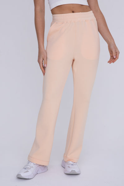 never let go high-waist pants | light peach