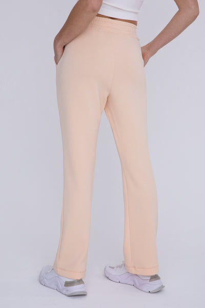 never let go high-waist pants | light peach