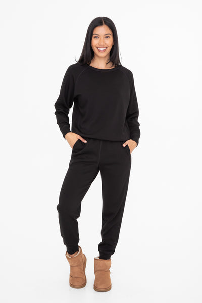 fight the feeling elevated pullover | black
