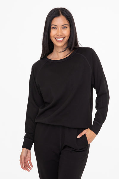 fight the feeling elevated pullover | black