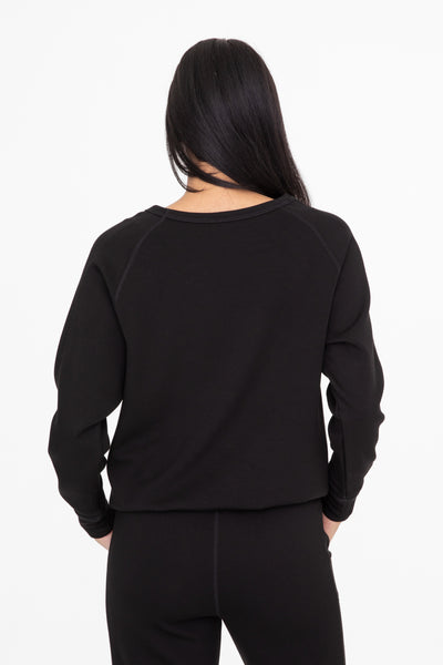 fight the feeling elevated pullover | black