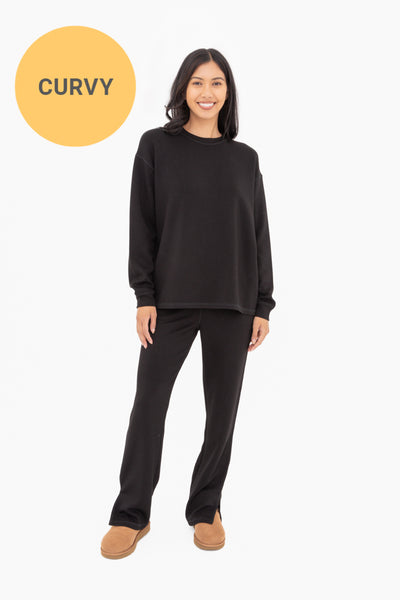 errands to run elevated pullover, plus size | black